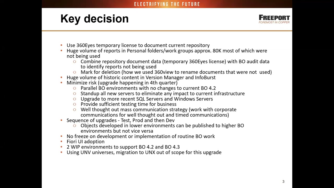 Upgrading a Major Enterprise from BusinessObjects BI 4.2 to BI 4.3: A Customer Case Study