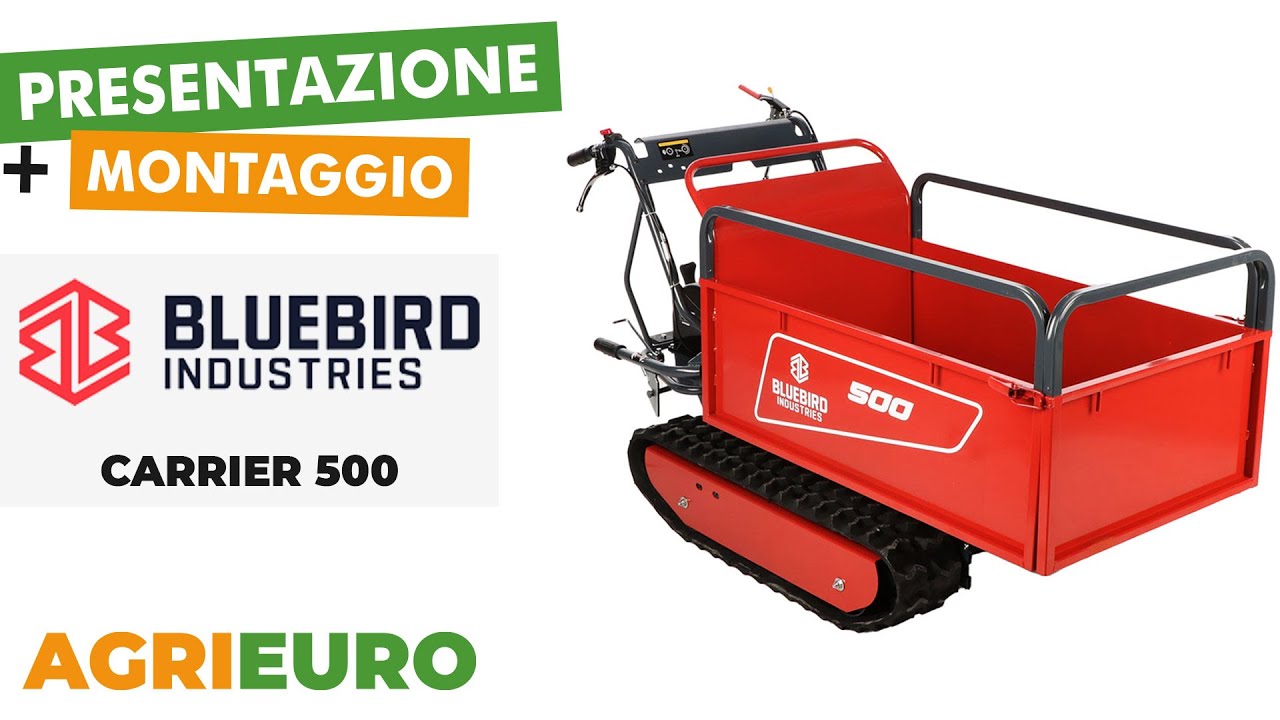 Presentazione e montaggio Blue Bird Carrier 500 - Motocarriola cingolata estendibile 500Kg