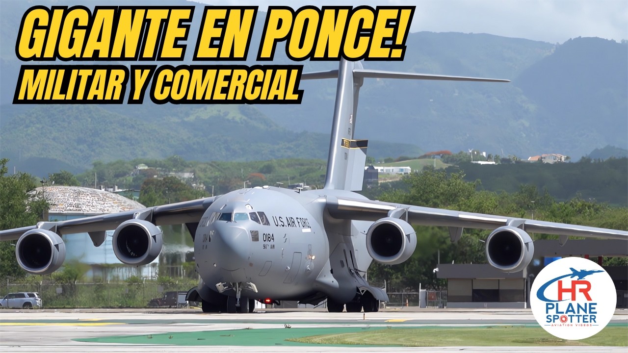 IMPACTANTE: C-17 Globemaster rugiendo + JetBlue A320 despegue espectacular