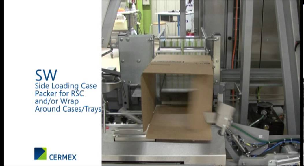 Side loading case packer for RSC and/or Wrap around Cases/Trays : SW