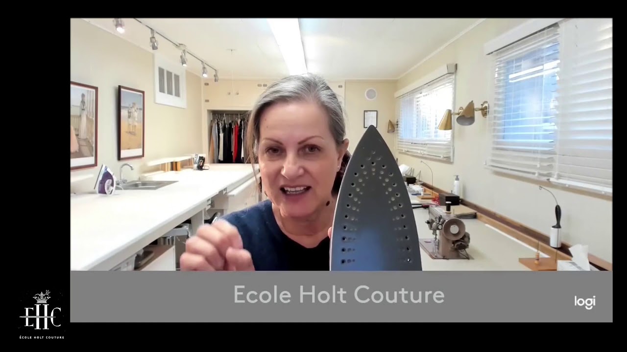Pressing Iron - Ecole Holt Couture Introduction to Couture Sewing basic equipment.
