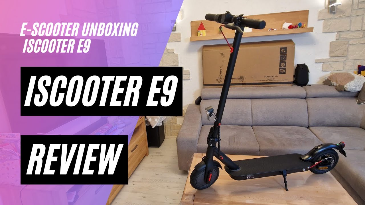 🛴 iScooter E9 🔍 Review nach 24 km (36V; 7,5AH, 350W)