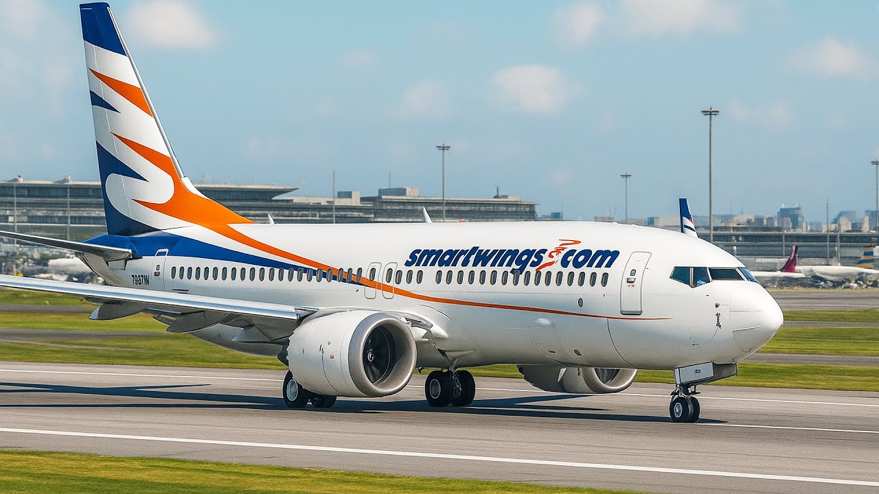 Best Pilot! Incredible Boeing 737 MAX Smartwings Landing at Nice Airport