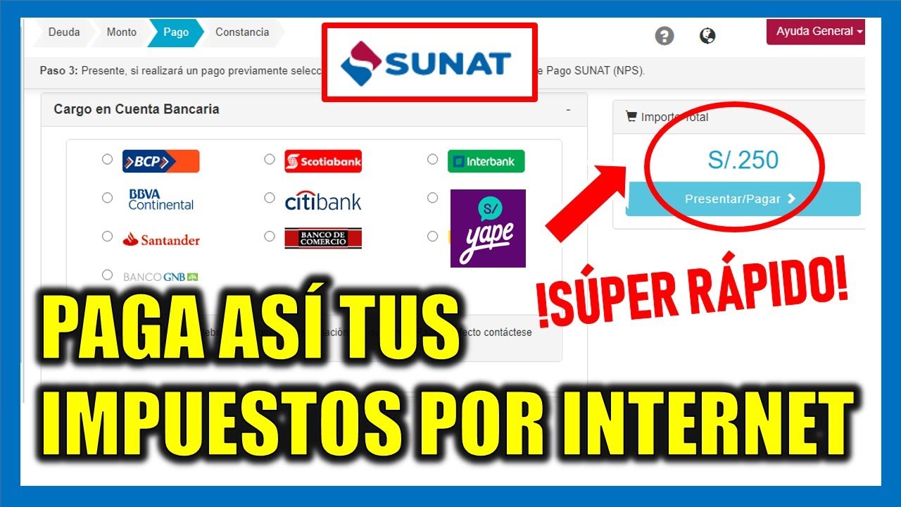 ¿Cómo pagar impuestos SUNAT por Internet 2024?