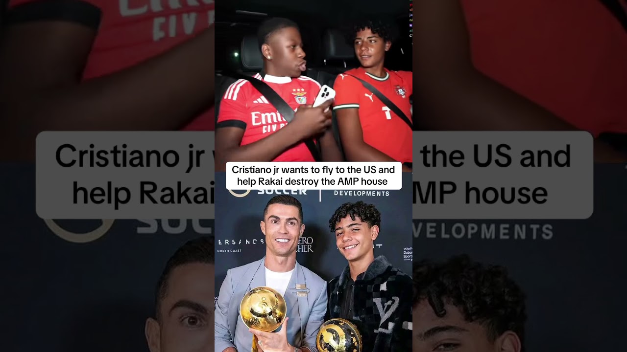 CR7 jr really wants to help Rakai destroy the AMP house😂❤️#fyp #cr7 #rakai #amp