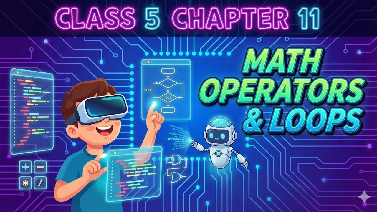 Class 5 Computer chapter 11 Math Operators and Loops (Ep-5)
