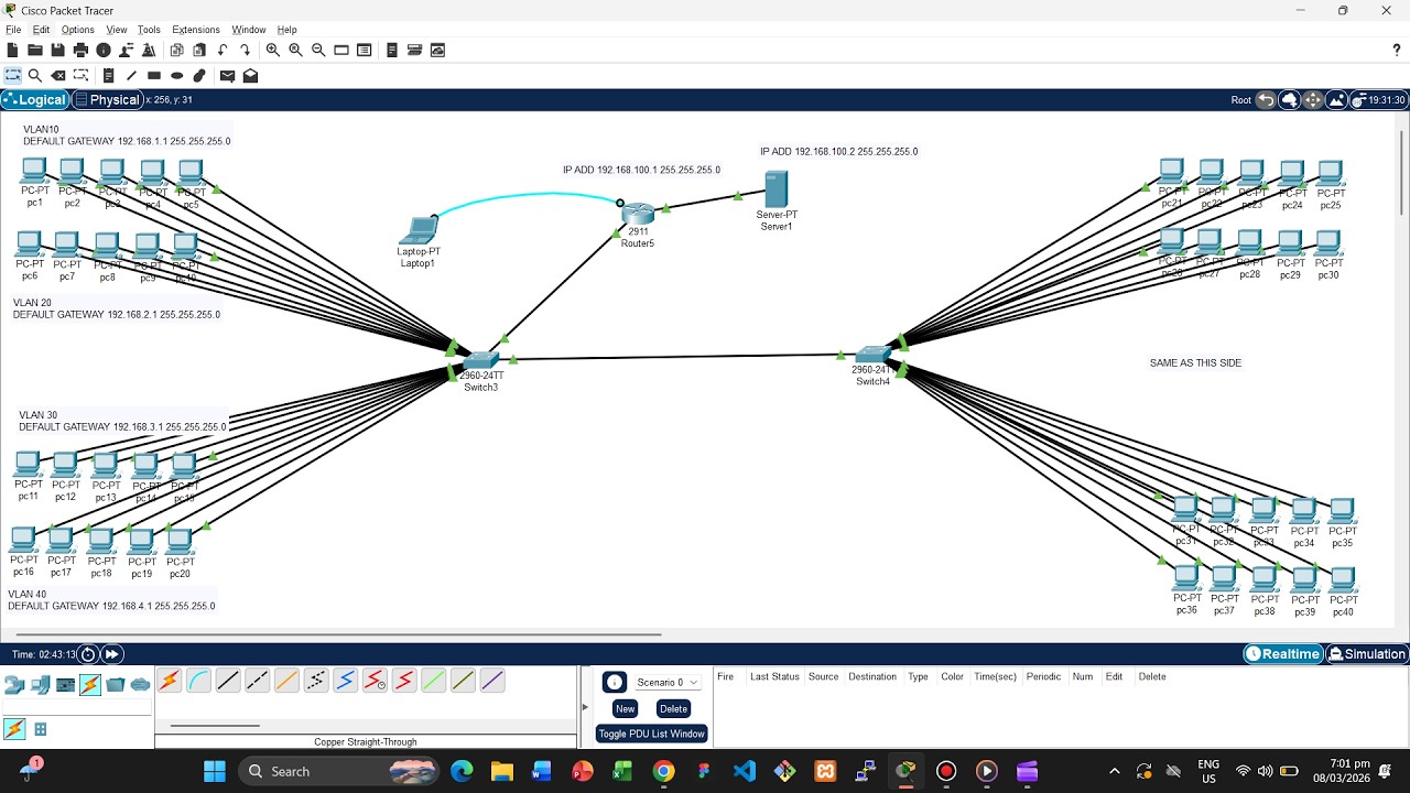 Packet Tracer Practice Configuring