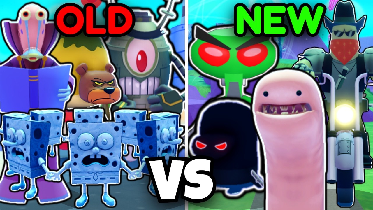 OLD VS NEW SECRET UNITS! (SpongeBob Tower Defense)