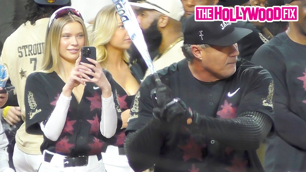 Josie Canseco Supports Her Dad, Jose Canseco At The Cactus Jack Celebrity Softball Game In Houston