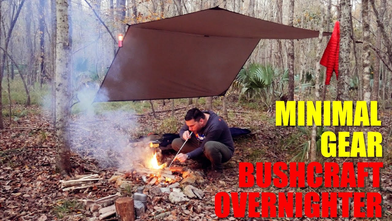 Solo Bushcraft Overnight - Raised Bed Build, Campfire Cooking, Minimal Gear, Wool Blanket