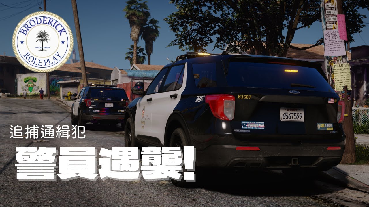 GTA V/FiveM 台灣最真實的加州RP!? 菜鳥警員剛執勤就被...│Broderick RP│鳳梨XuX