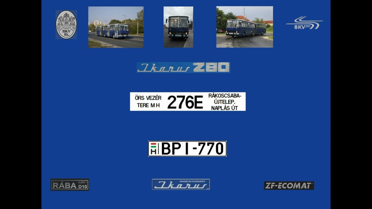 [SOUND] Budapest Bus Sound BPI-770 Ikarus 280.49 BKV 276E viszonylat