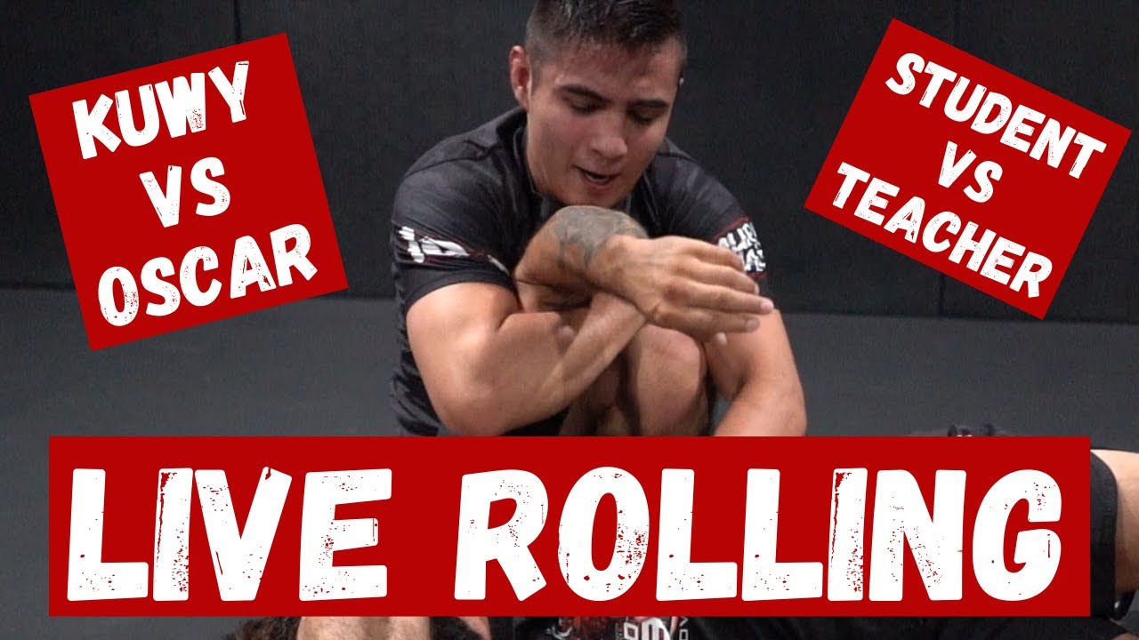 Jiu Jitsu Live Rolling - Student vs Teacher - Kuwy vs Oscar