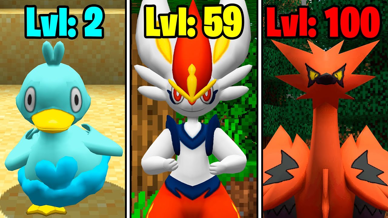 Escolha Seu Pokémon Pelo Level no Minecraft Pixelmon