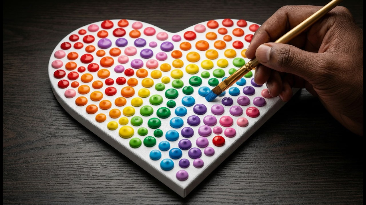 I Painted a Heart Canvas... and it’s GENIUS! 😱💖