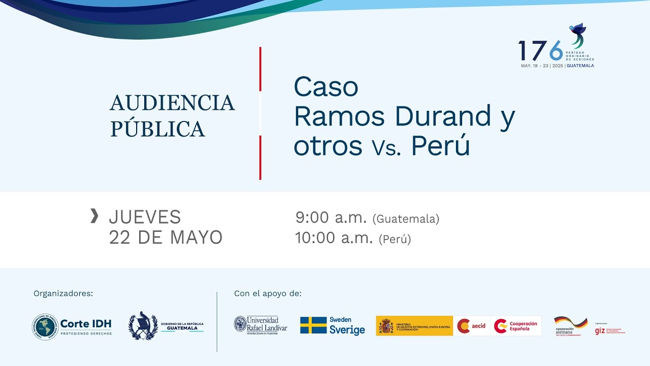 Audiencia pública del Caso Ramos Durand y otros Vs. Perú