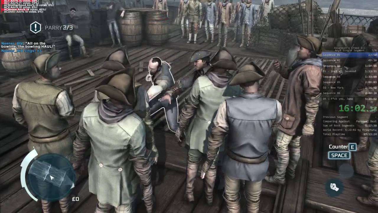 Assassin's Creed III Any% Speedrun (5:11:14 RTA)