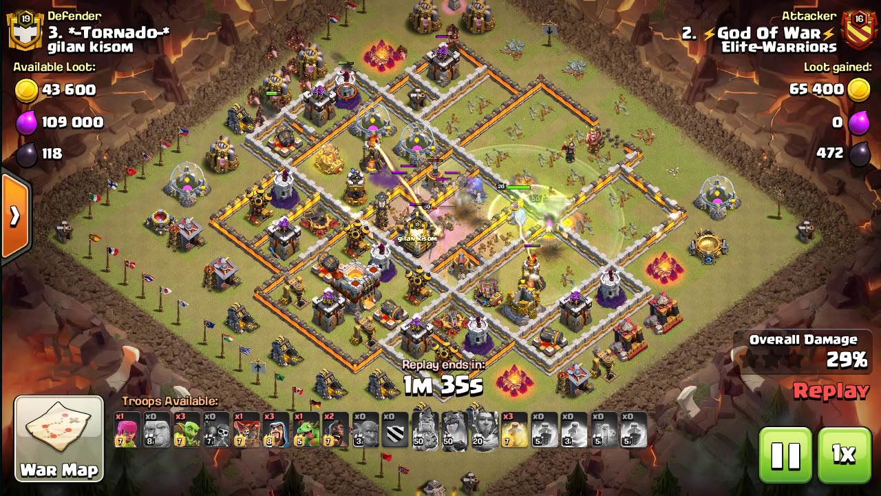 CoC TH11 vs TH11 hobo 3 star march 2018 update