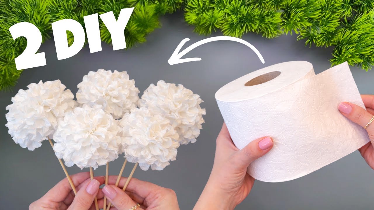 2 EASY DIY Recycling Ideas ♻️ Toilet Paper Flower Crafts | Beautiful Paper Decoration