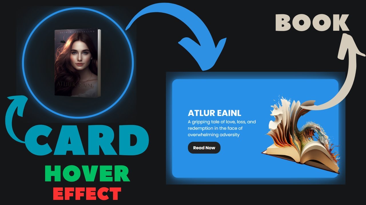 CSS Product Card Hover Effect | Book Card UI Design #css #html