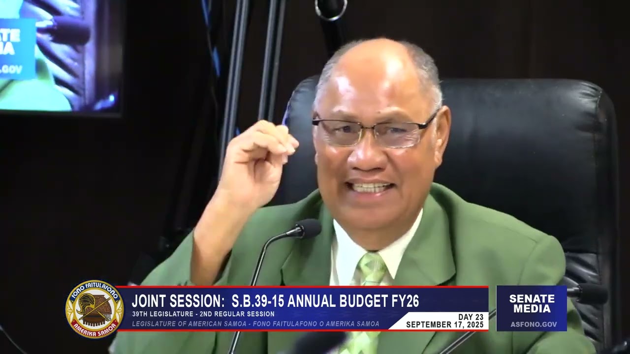 FONO Joint Session. Day 23. September 17, 2025. ASG Budget Hearing FY26. Part 1
