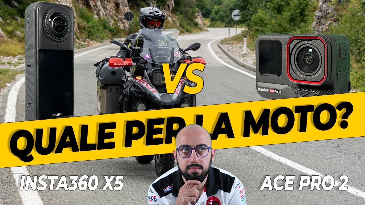 Insta360 X5 vs Ace Pro 2: Qual è la MIGLIORE per andare in MOTO nel 2025? [Test Reale]