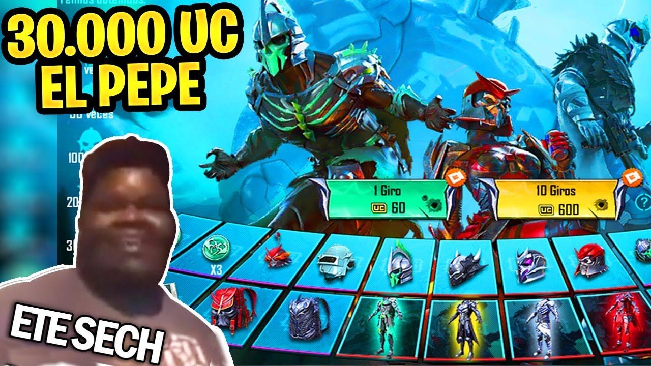 EL PEPE y ETE SECH MIENTRAS GASTO 30000 UC en PUBG MOBILE!! - SKINS MITICAS y LEGENDARIAS!