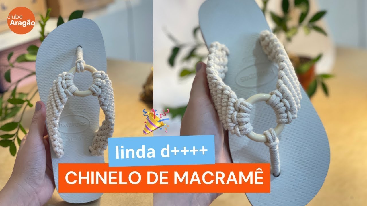 Chinelo de Macramê do Pinterest - PASSO A PASSO COMPLETO!