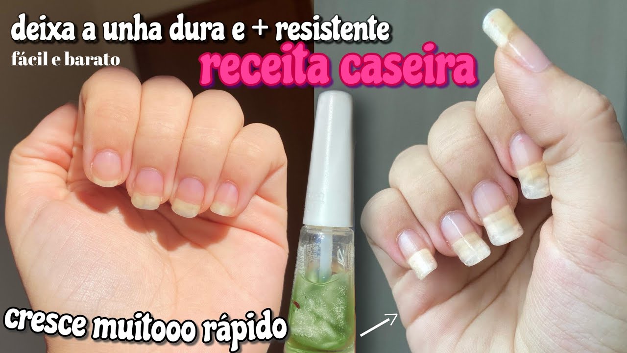 BASE BOMBA para CRESCER UNHAS RÁPIDO com só 2 INGREDIENTES💅🏽💕✨