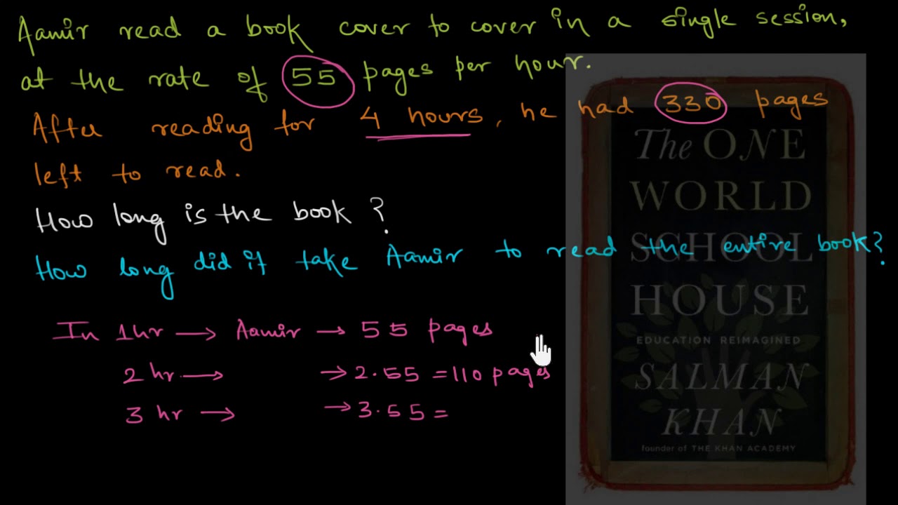 Linear models word problem: book (Hindi)