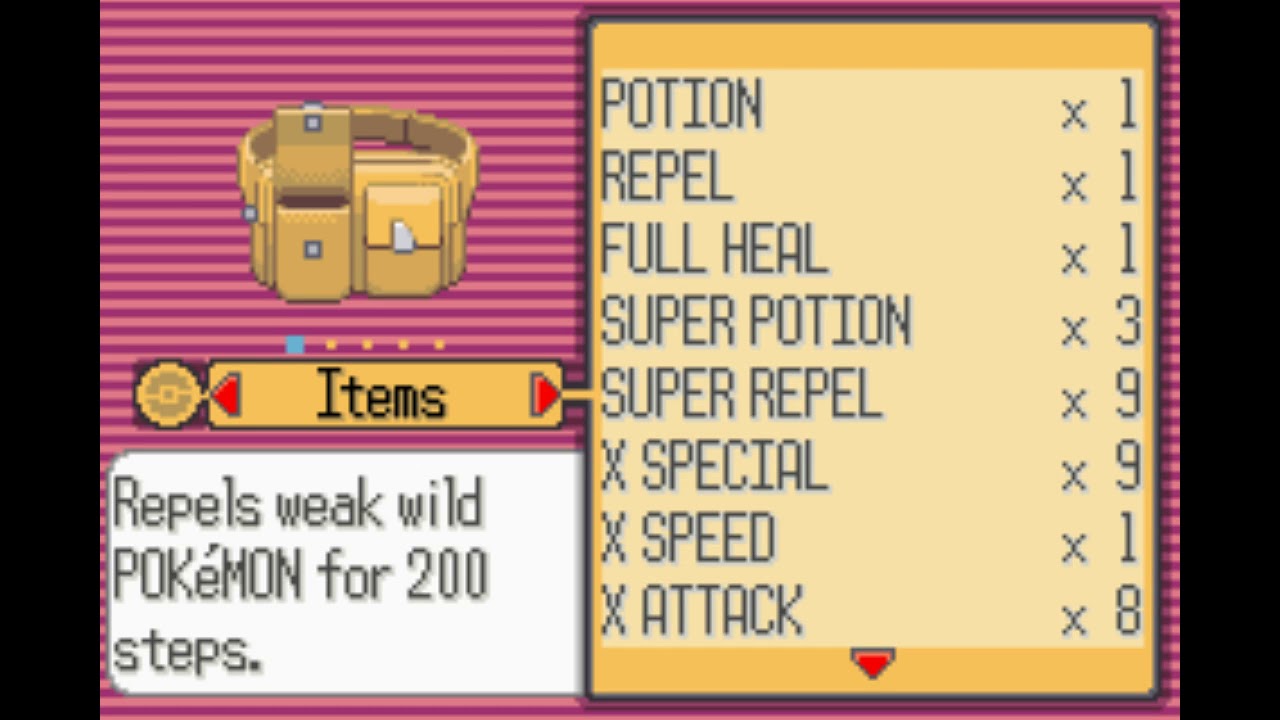 Route 114 (early flier) speedrun movement - Pok&eacute;mon Ruby/Sapphire