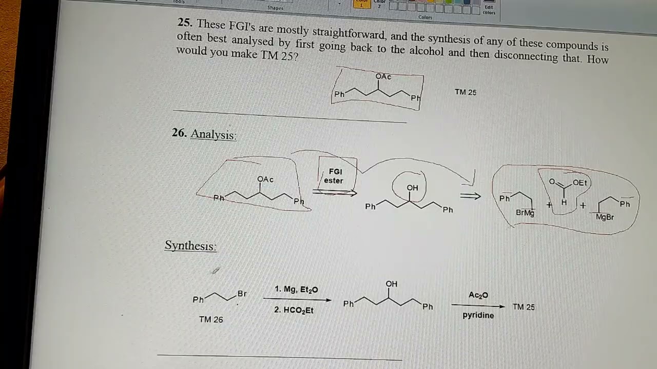 Compounds analysis with retrosynthesis || retrosynthesis  ,backward disconnection 