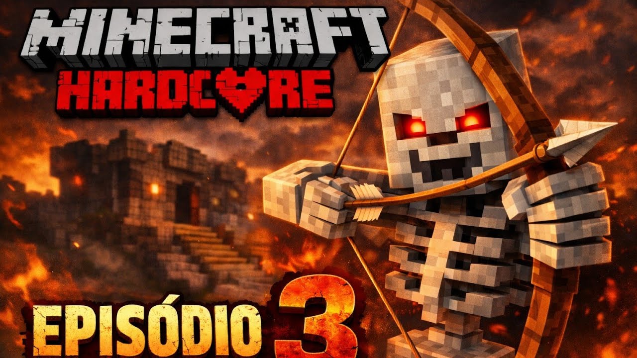 Minecraft Hardcore Ep3, Eu Odeio Esqueletos!