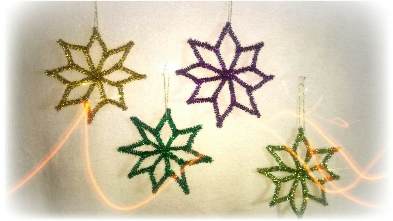 ESTRELLAS NAVIDEÑAS MUY FÁCIL DE HACER CON LIMPIAPIPAS