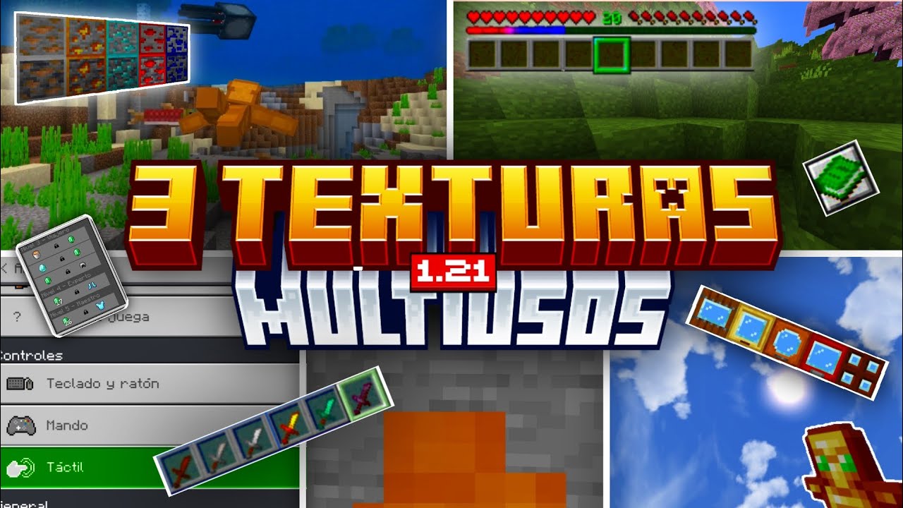 LAS MEJORES TEXTURAS MULTIUSOS PARA MINECRAFT BEDROCK 1.21 