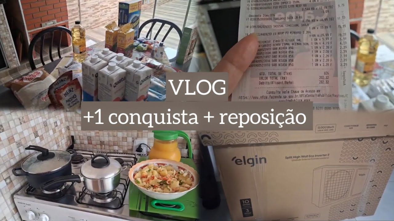 VLOG | + 1 conquista ! ✨🤍 #vlogcomigo #reposição #arcondicionado 