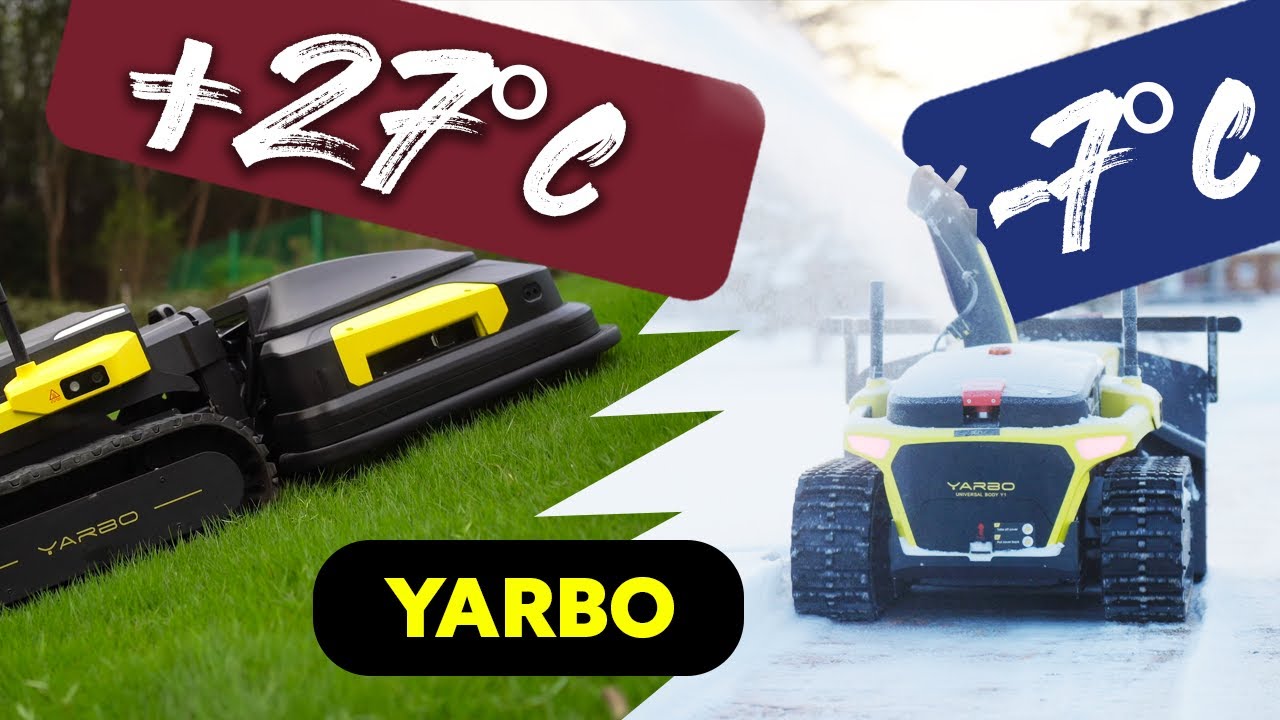 Yarbo Robot Testad från 27°C Värme till -7°C Snö! | Gräsklippare & Snöslunga Utmaning