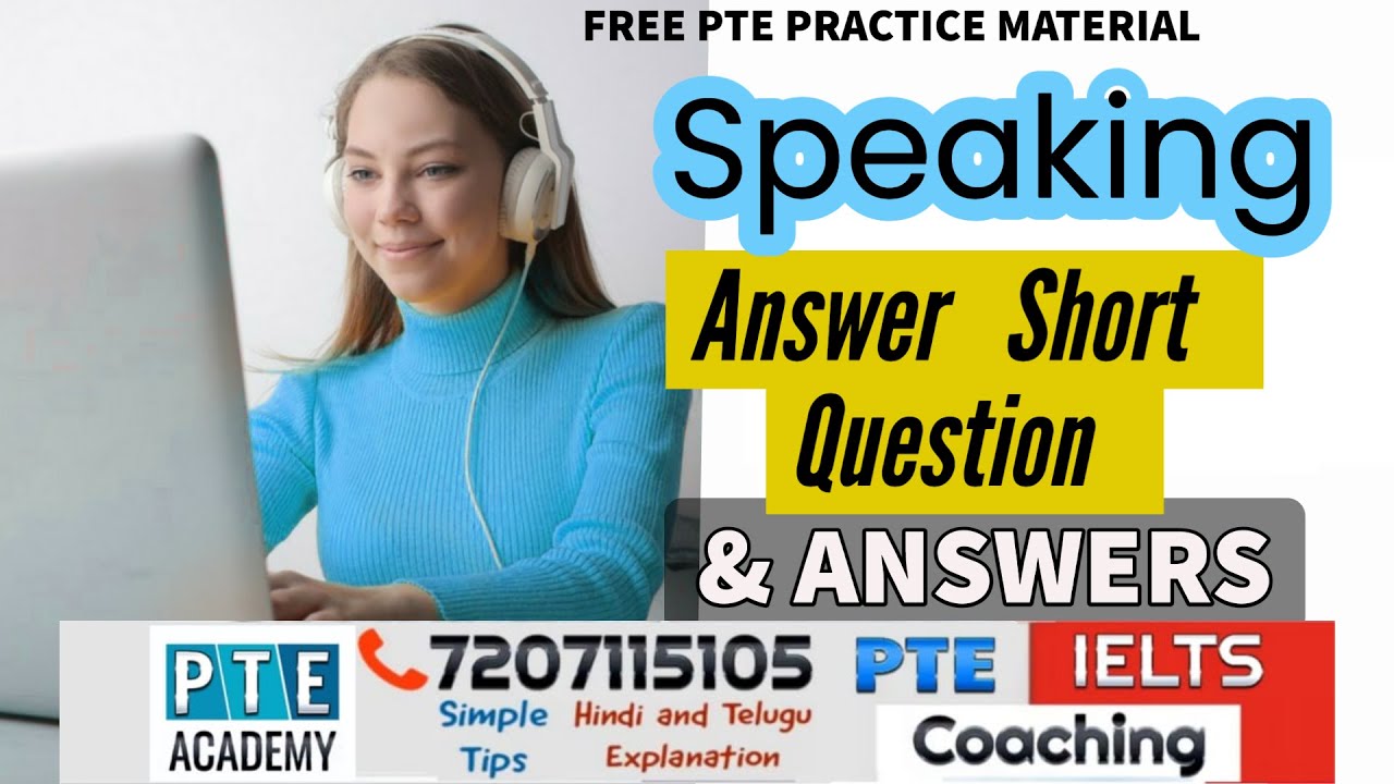 PTE Answer Short Question Practice 2020 with Answers PTE Academy