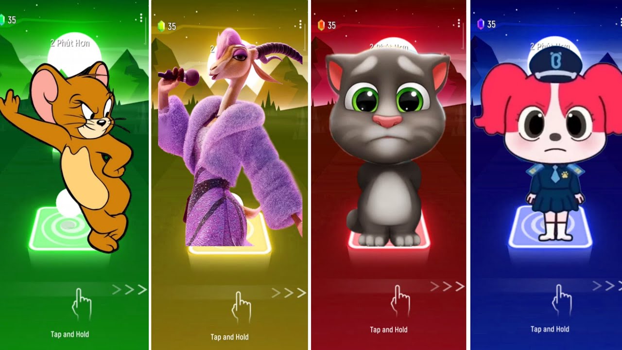 “Ultimate Tiles Hop Battle 🔥 Sonic vs Talking Tom vs Jerry vs Judy Hopps | Epic Rhythm Music Challe