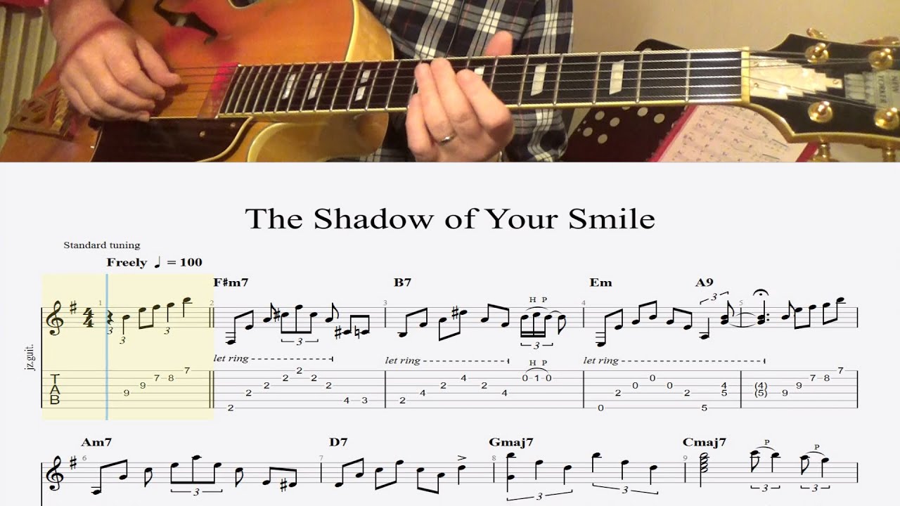 The Shadow of Your Smile (Solo Jazz Guitar) + Tab