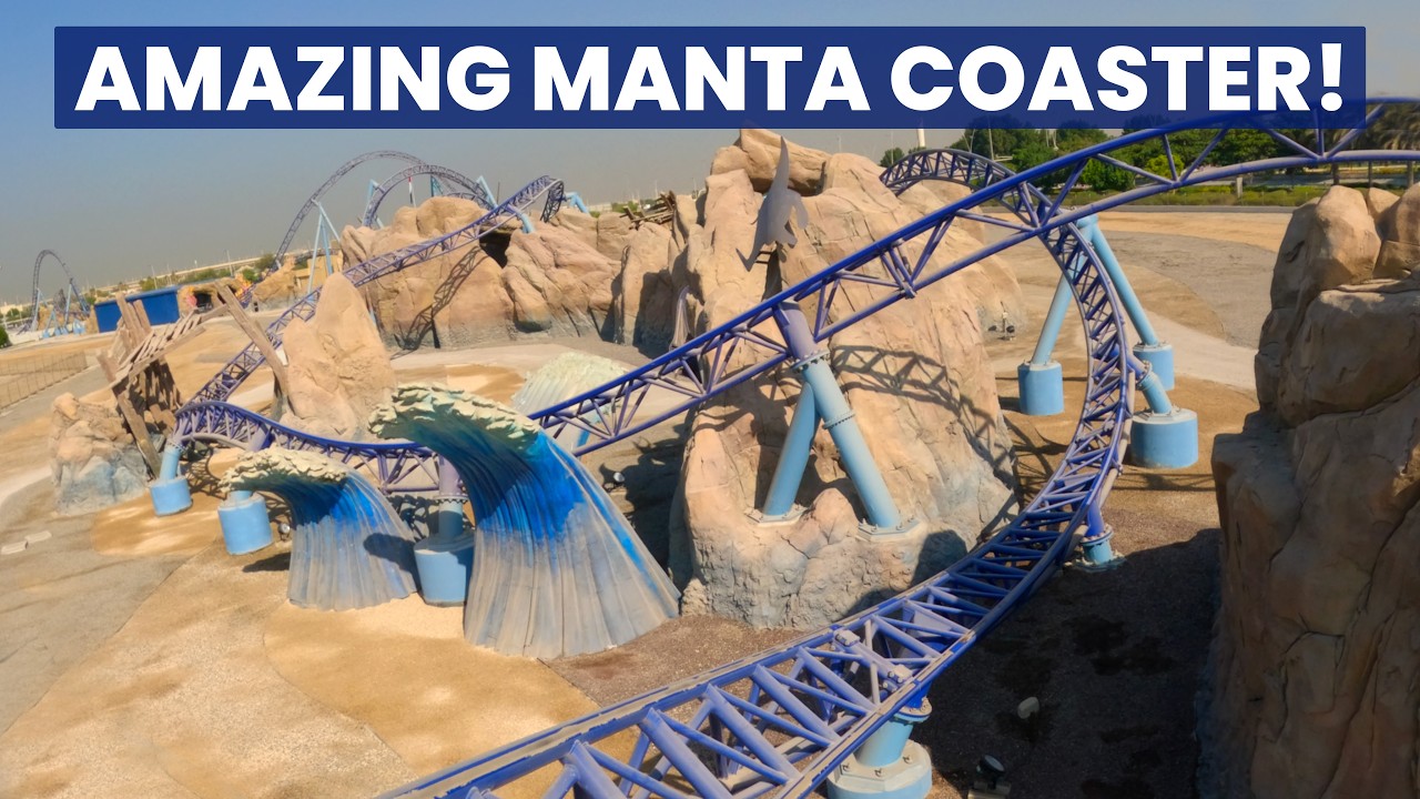 Manta Front Row POV SeaWorld Abu Dhabi Intamin Multi-Launch Coaster