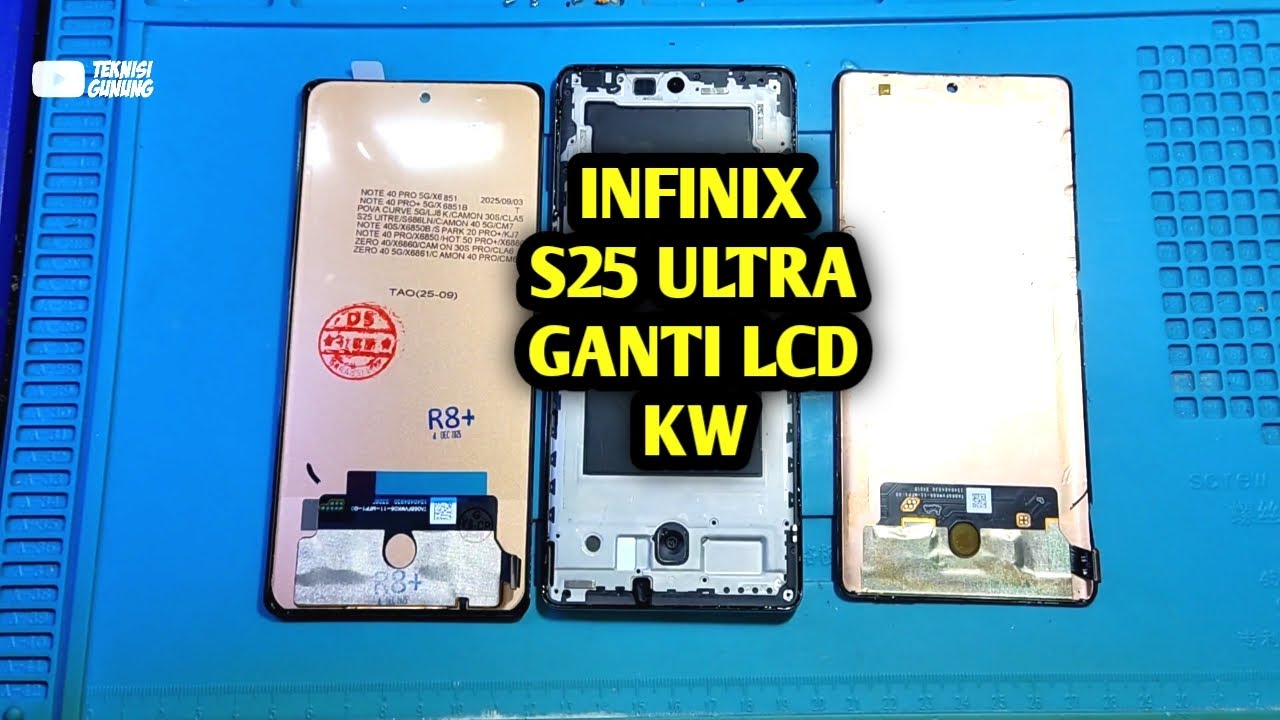 ITEL S25 ULTRA GANTI LCD KW NON ORIGINAL TIDAK BISA SIDIK JARI FINGER PRINT OFF