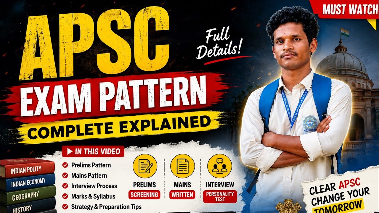 APSC Exam Pattern & Syllabus 2026 &mdash; Prelims, Mains, Interview FULL Details