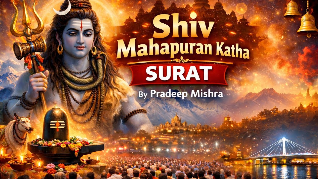 Har Har Mahadev 🔱 | Shiv Mahapuran Katha Surat Vlog