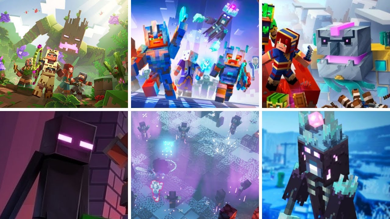 Minecraft Dungeons - ALL DLC BOSSES (Nintendo Switch)