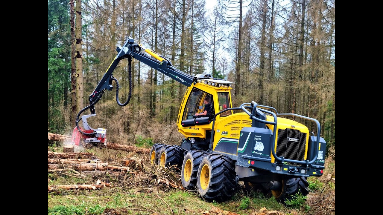 🌲 *the NEW one* • WFW Ecolog 688F • Harvester in Action • Forsttechnik Achenbach • Part-2 🌲
