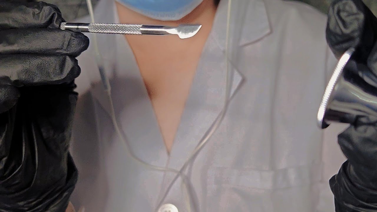 ASMR/검이경을 통해 고막과 외이도의 얇은 귀지를 제거합니다/Deep Ear cleaning