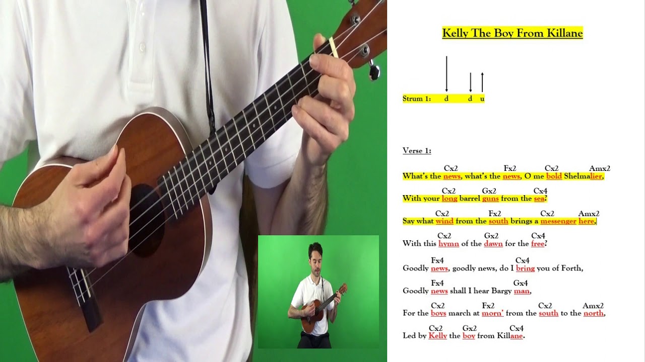 Trad Success - Ukulele - Video 48 - Kelly The Boy From Killane.