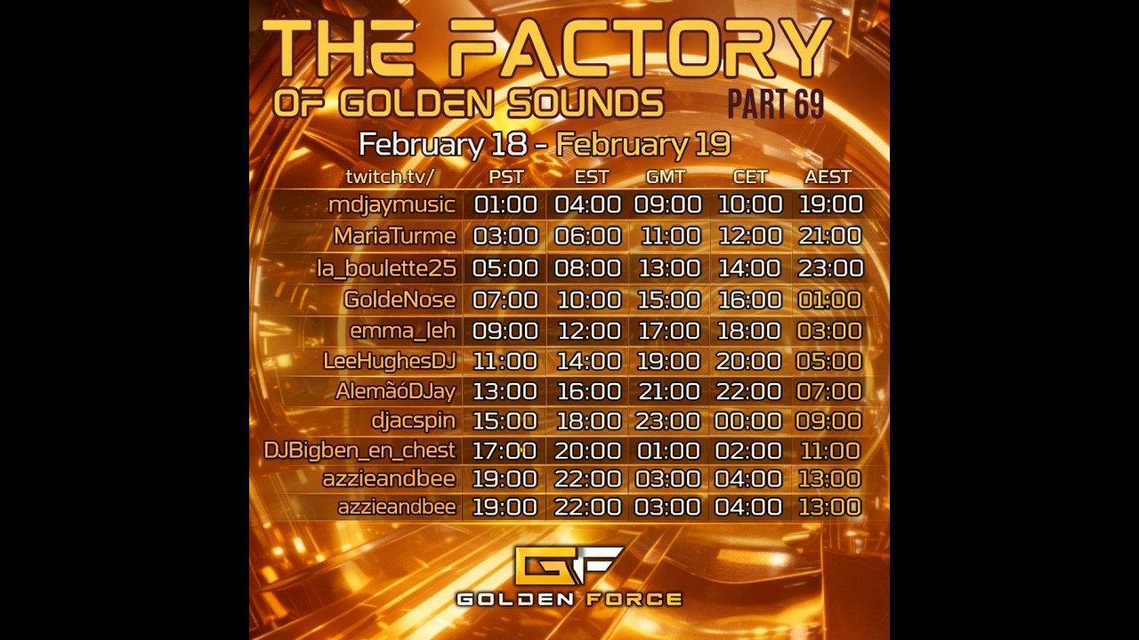 BEST DANCE 2000 -- GOLDEN FORCE TEAM || The Factory of Golden Sounds Part 69 ---- TWITCH.YV LIVE