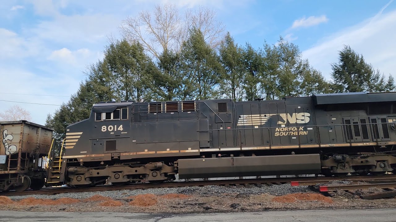 Full and Heavy Combined Norfolk Southern Coal Trains 